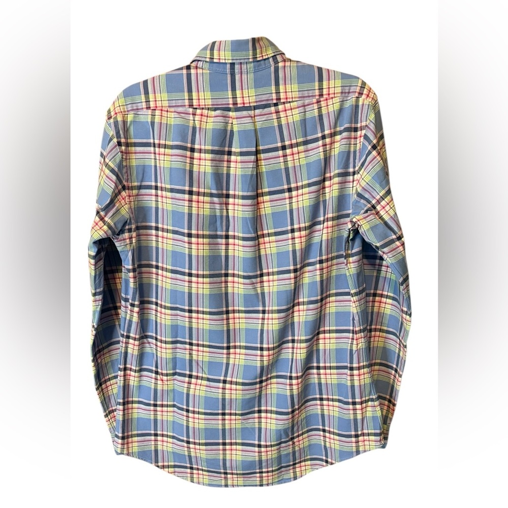 Ralph Lauren Blue Label Plaid Button Down Shirt Medium Custom Fit Preppy Office - Picture 5 of 6